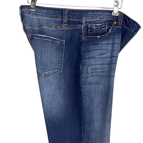 KanCan Curvy Jeans Women 15/31 Blue Stretch High Rise Skinny Button Fly Whisker - Picture 7 of 11